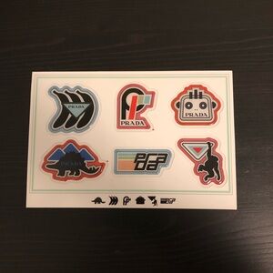 Prada postcards and stickers